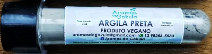 Argila Preta - Tubete de 35g - Aromas de Gokula