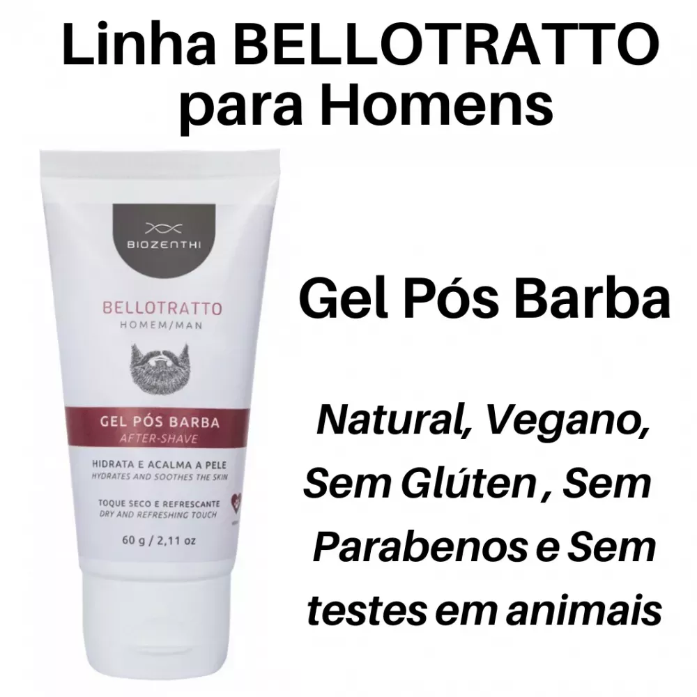 Bellotratto Gel P s Barba Homem 60g Natural Portal Vegano