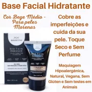 Base Facial Hidratante Bege Médio Hipoalergênica 30ml - Natural - Vegana da BIOZENTHI