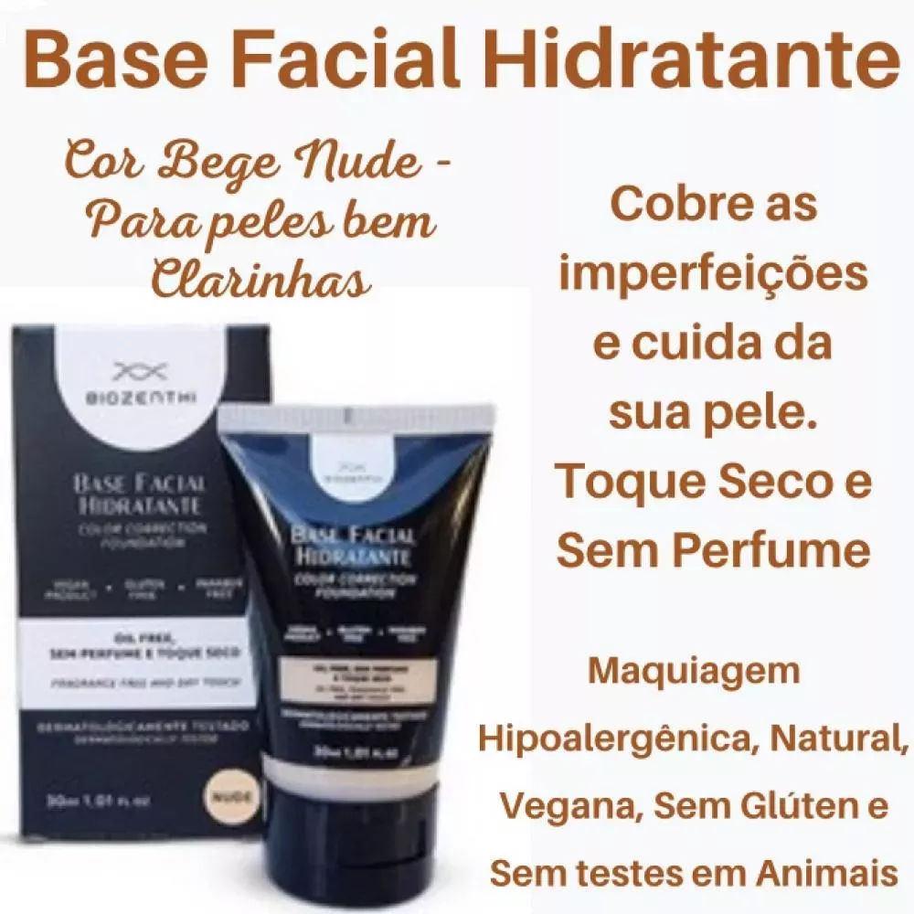 Base Facial Hidratante Bege Nude Portal Vegano