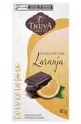 TABLETE CHOCOLATE COM PEDAÇOS DE LARANJA 80g