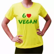 Camiseta Baby Look Go Vegan - tam. G