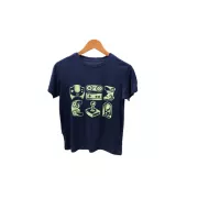 Camiseta Viscose de Bambu Infantil Azul Marinho Video Game PS4