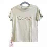 Camiseta Viscose de Bambu Infantil Verde Clara Capivara Bordado