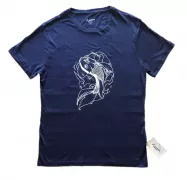 Camiseta Viscose de Bambu Masculina Azul Marinho Carpa