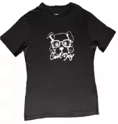 Camiseta Viscose de Bambu Masculina Preta Cool Dog