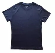 Camiseta Viscose de Bambu Básica Lisa Preta Gola Redonda