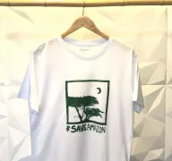 Camiseta Viscose de Bambu Masculina Branca #SaveAmazon