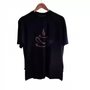 Camiseta Viscose de Bambu Masculina Preta Café