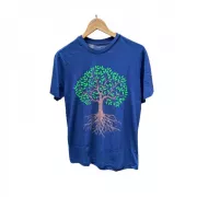 Camiseta Viscose de Bambu Masculina Azul Marinho Árvore da Vida