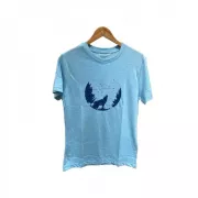Camiseta Viscose de Bambu Masculina Azul Mesclado Lobo