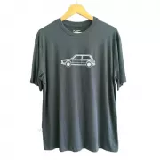 Camiseta Viscose de Bambu Masculina Branca Carro Brasilia