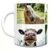 Caneca Cavalo Porco Ovelha Vaca Galo Ganso