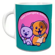 Caneca Cansou de ser feio e triste,adote um pet e seja apenas feio