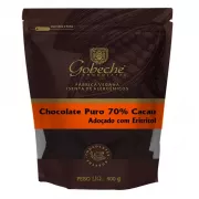 Tabletes Chocolate 70% Cacau Adoçado com Eritritol - 400g