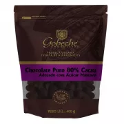 Gotas Chocolate 80% Cacau Adoçado com Açúcar Mascavo - 400g