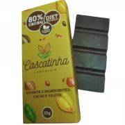 Chocolate barra 80% cacau ZERO AÇÚCAR adoçado com Xilitol 25g
