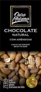 Barra de chocolate natural 50% cacau com amêndoas Ouro Moreno 