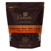 Gotas Chocolate 70% Cacau Gobeche - Açúcar de Coco - 400g
