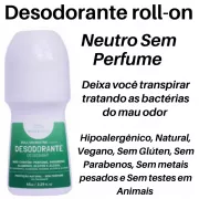 Desodorante Roll-on 65ml - NEUTRO Sem Perfume - Natural - Vegano da BIOZENTHI