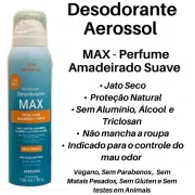 Desodorante AEROSSOL MAX 150ml - Vegano Sem Glúten Sem Alumínio