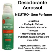 Desodorante AEROSSOL NEUTRO 150ml- Vegano Sem Glúten e Alumínio