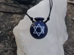 Aromatizador Pessoal Coleção Símbolo Sagrado Estrela De Davi Modelo Cantil Azul