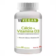 Calcio + Vitamina D3 60 cápsulas - Wvegan