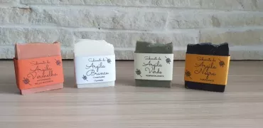 Kit 4 sabonetes de argila - FLOR DE NIM