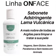 ONFACE Sabonete Facial Adstringente Lama Vulcânica - Natural - Vegano - Sem Glúten da Biozenthi