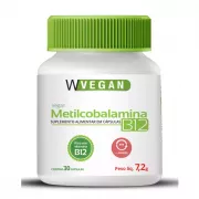 Vitamina B12 Metilcobalamina 30 capsulas - Wvegan