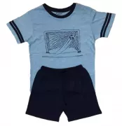 Conjunto Pijama Infantil Viscose de Bambu Azul Gol