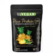 Rice Protein Premium 900g Sabor Abacaxi com Hortela Spirulina Embalagem Refil - WVegan