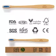 Escova Dental De Bambu Eco Natural AZUL 