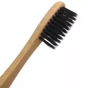 Escova De Dentes De Bambu Com Cerdas De Carvão Ativado