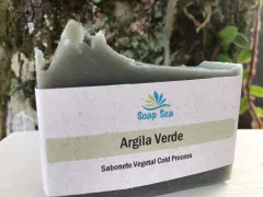 Sabonete Cold Process Vegetal de Argila Verde - 100g