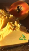 Sabonete Cold Process Vegetal de Mamão Papaya e Dendê - 100g