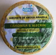 Sabonete Argila Amarela - Camomila e Alecrim 90g - Aromas de Gokula