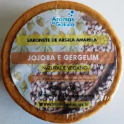 Sabonete Argila Amarela - ojoba e Gergelim 90g - Aromas de Gokula
