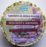 Sabonete Argila Branca - Erva Doce e Jaborandi 90g - Aromas de Gokula