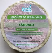 Sabonete Argila Verde - Sândalo 90g - Aromas de Gokula