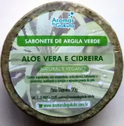 Sabonete Argila Verde - Aloe Vera e Cidreira 90g - Aromas de Gokula