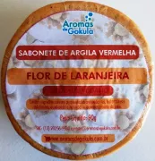 Sabonete Argila Vermelha - Flor de Laranjeira 90g - Aromas de Gokula