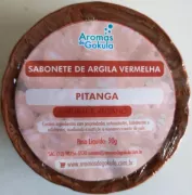 Sabonete Argila Vermelha - Pitanga 90g - Aromas de Gokula