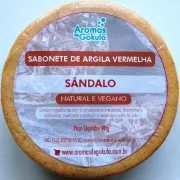 Sabonete Argila Vermelha - Sândalo 90g - Aromas de Gokula