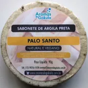 Sabonete Argila Preta - Palo Santo 90g - Aromas de Gokula