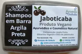 Shampoo em Barra com Argila Preta - Jaboticaba 170g - Aromas de Gokula