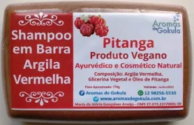 Shampoo em Barra com Argila Vermelha - Pitanga 170g - Aromas de Gokula