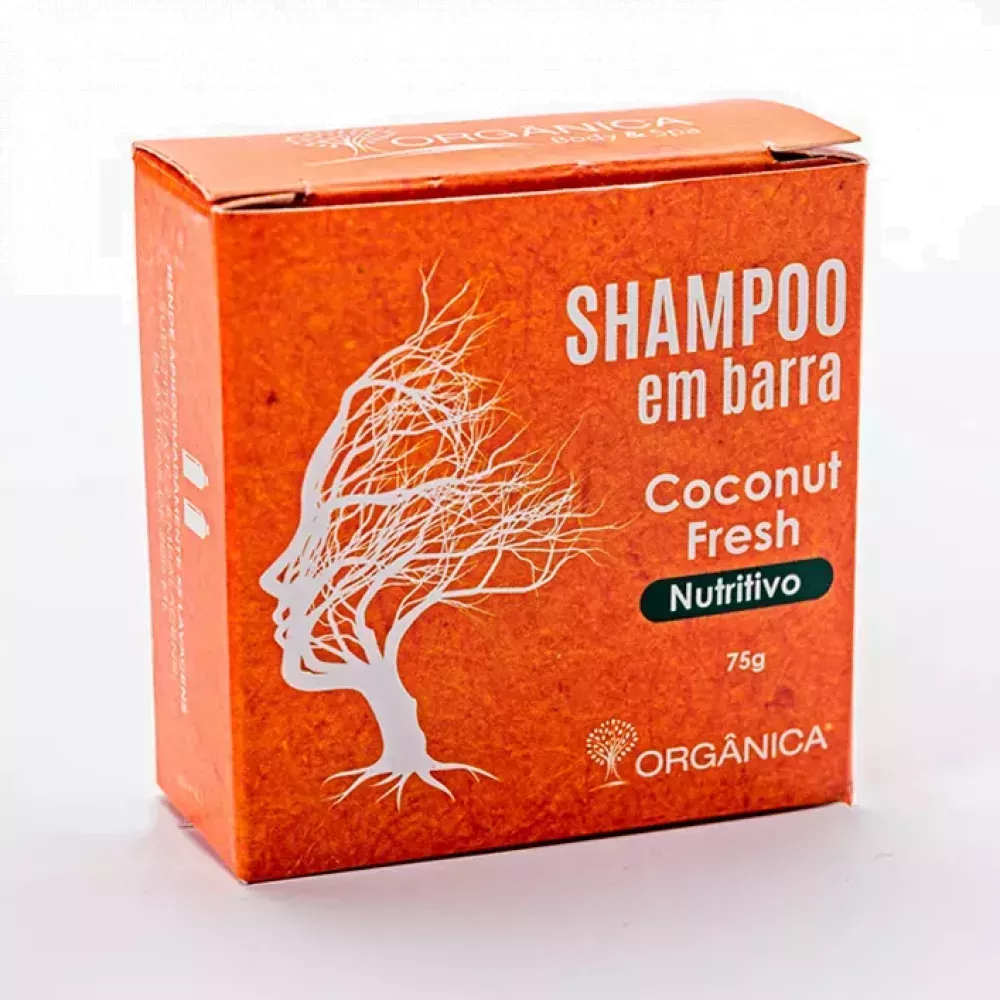 SHAMPOO EM BARRA COCONUT FRESH 75G ORGÂNICA Portal Vegano