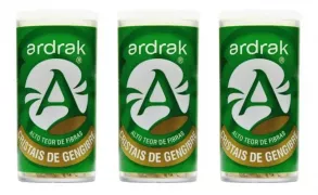 Cristais de Gengibre Limão e Sal 10g Ardrak - 3 unidades